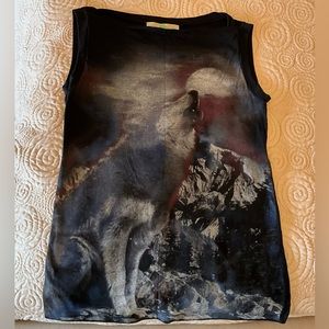 Stella McCartney wolf print sleeveless top Size  Eu 40/ Medium